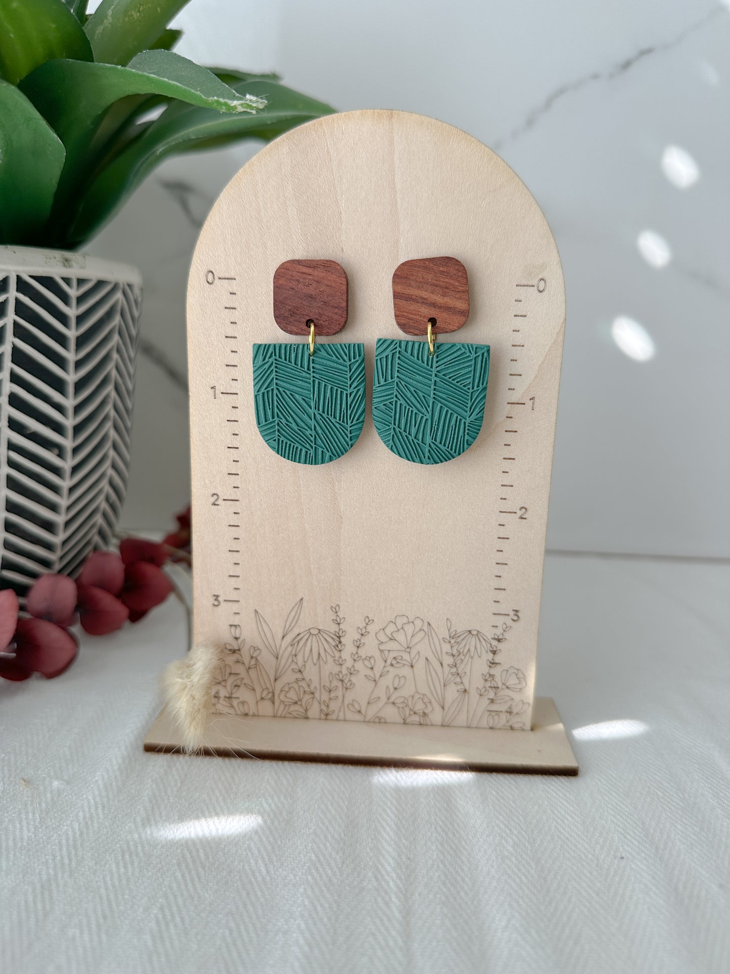 Textured Dangle Earrings (4 color options)