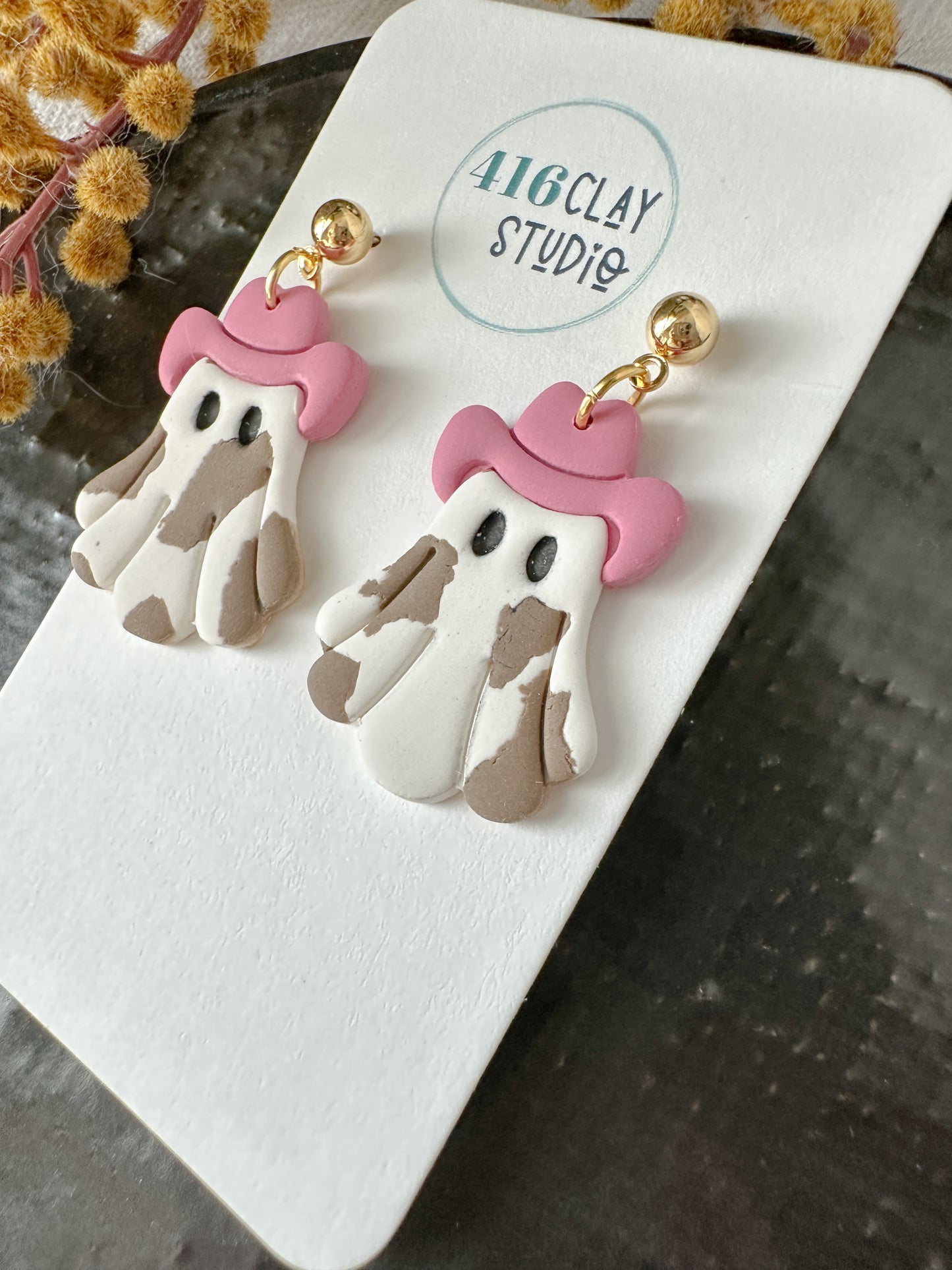 Cowgirl Ghost Earrings