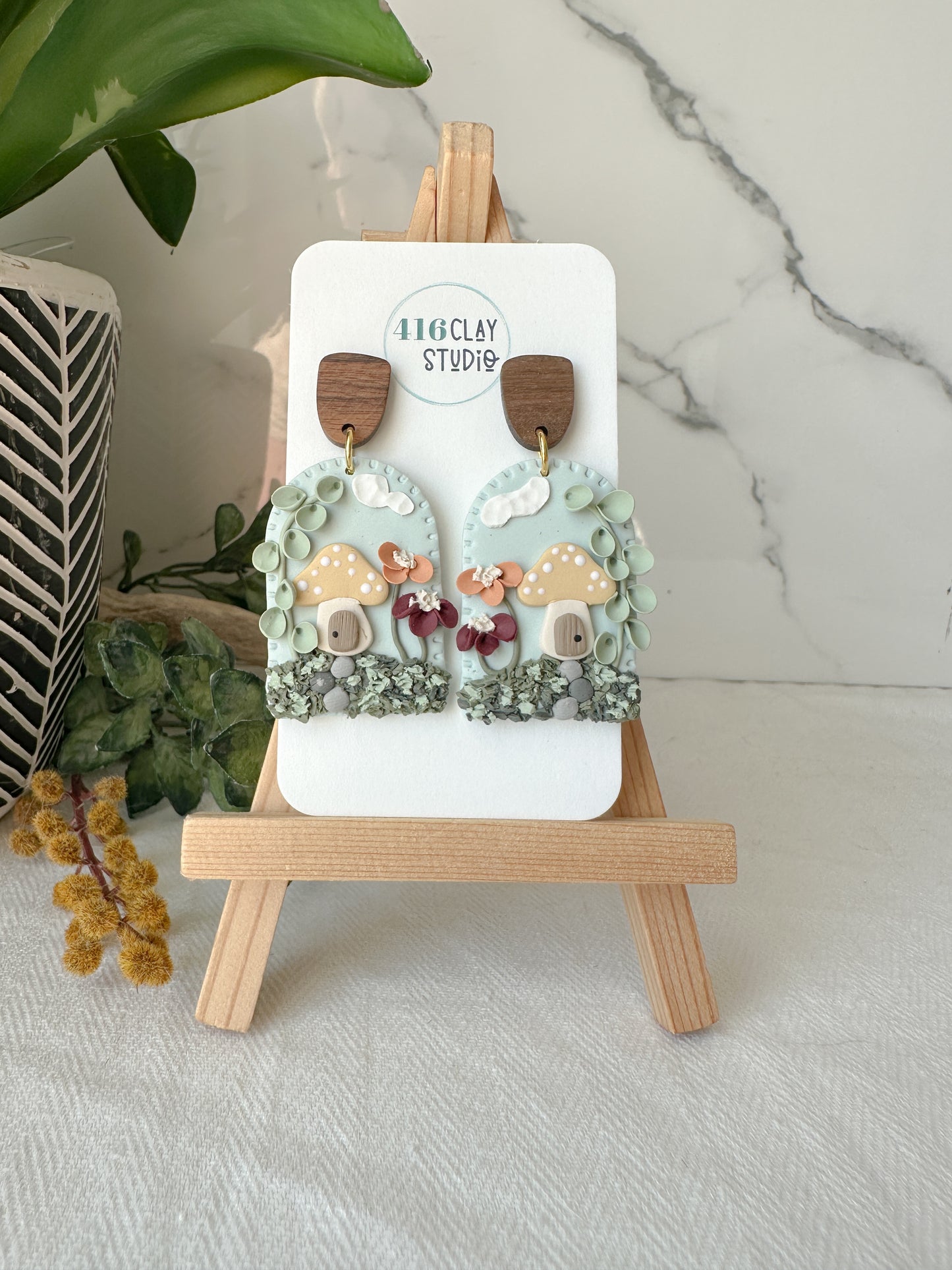 Mushroom Village Earrings
