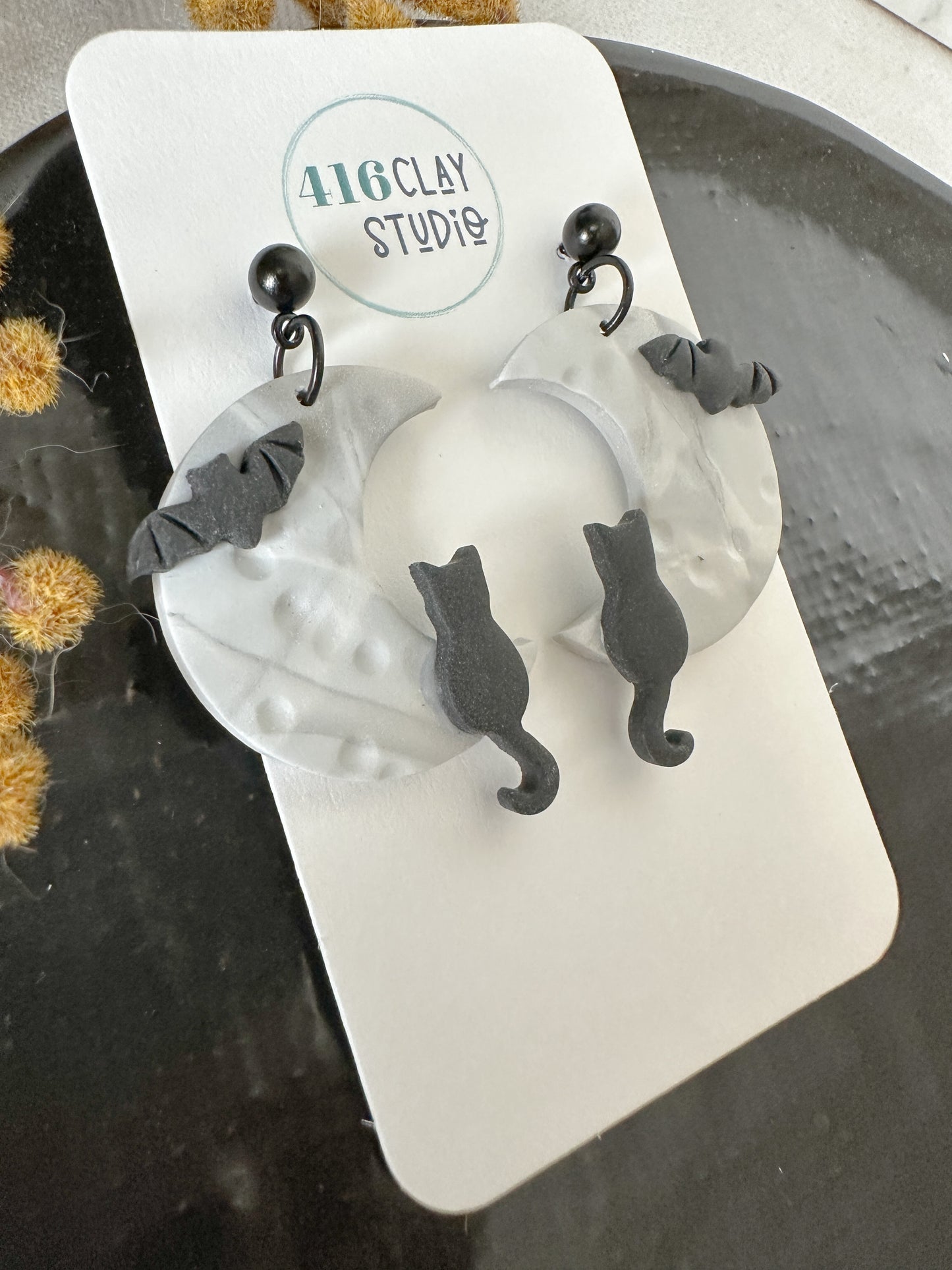 Halloween Night Moon Earrings