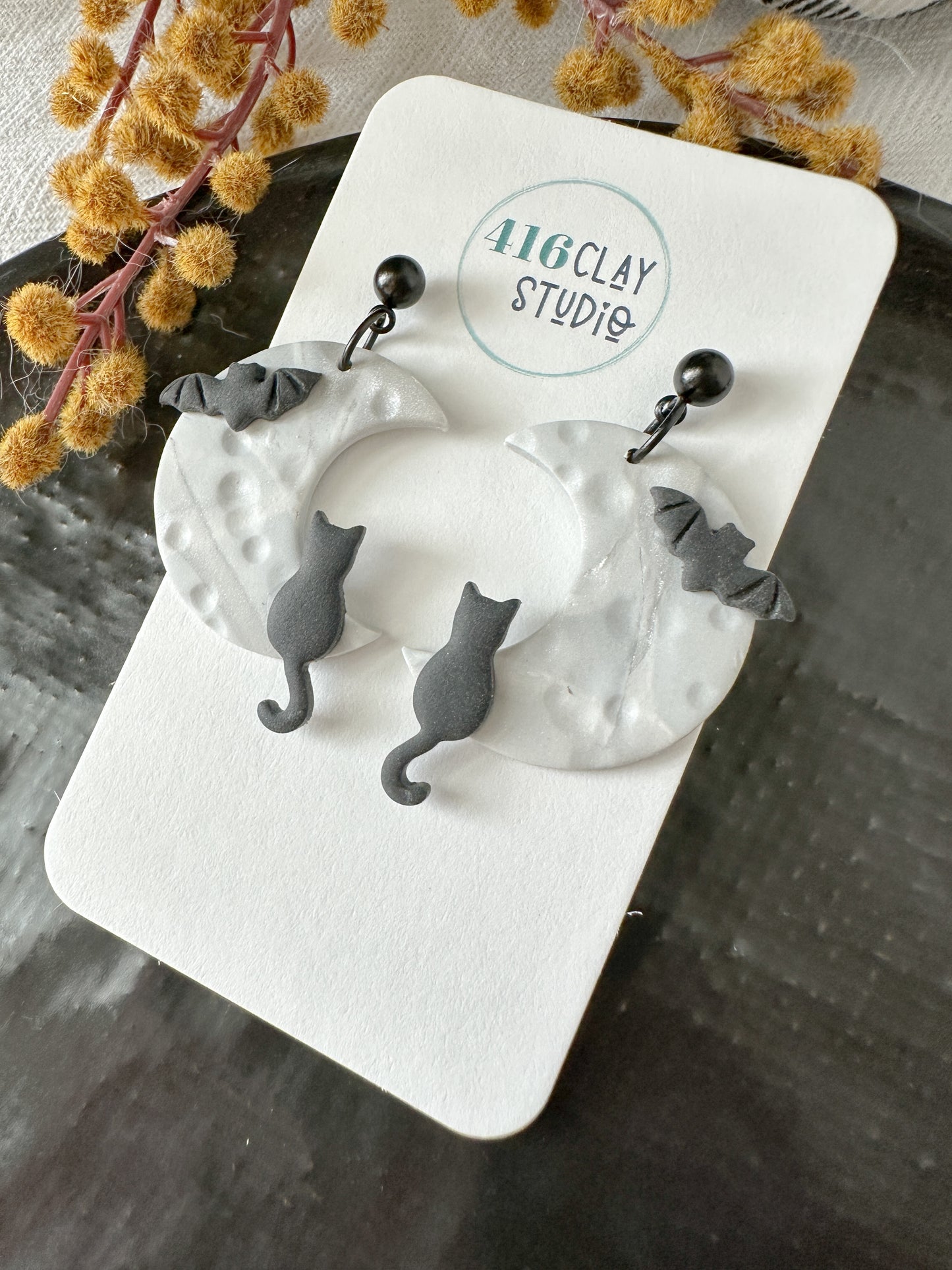 Halloween Night Moon Earrings