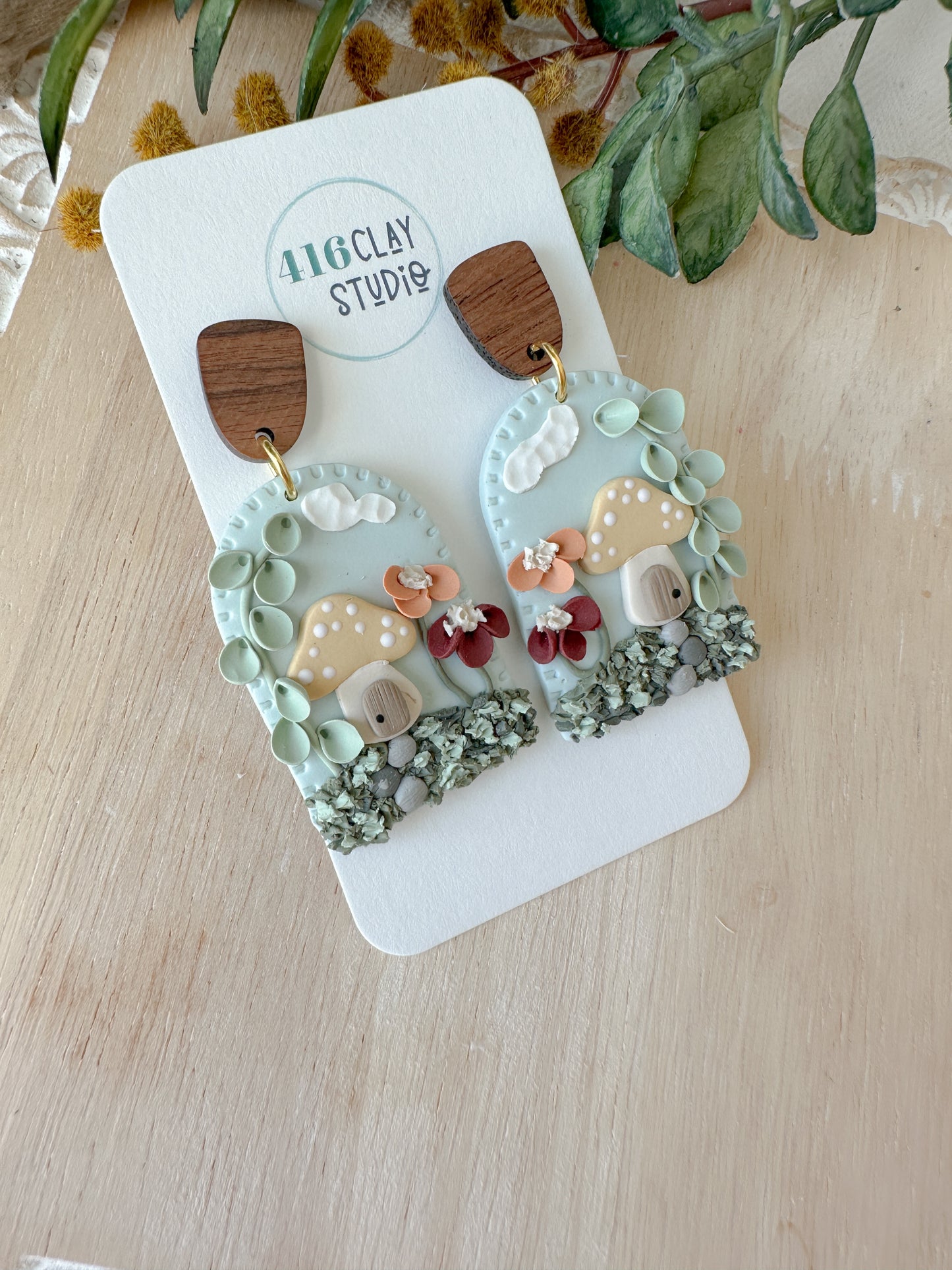 Mushroom Village Earrings