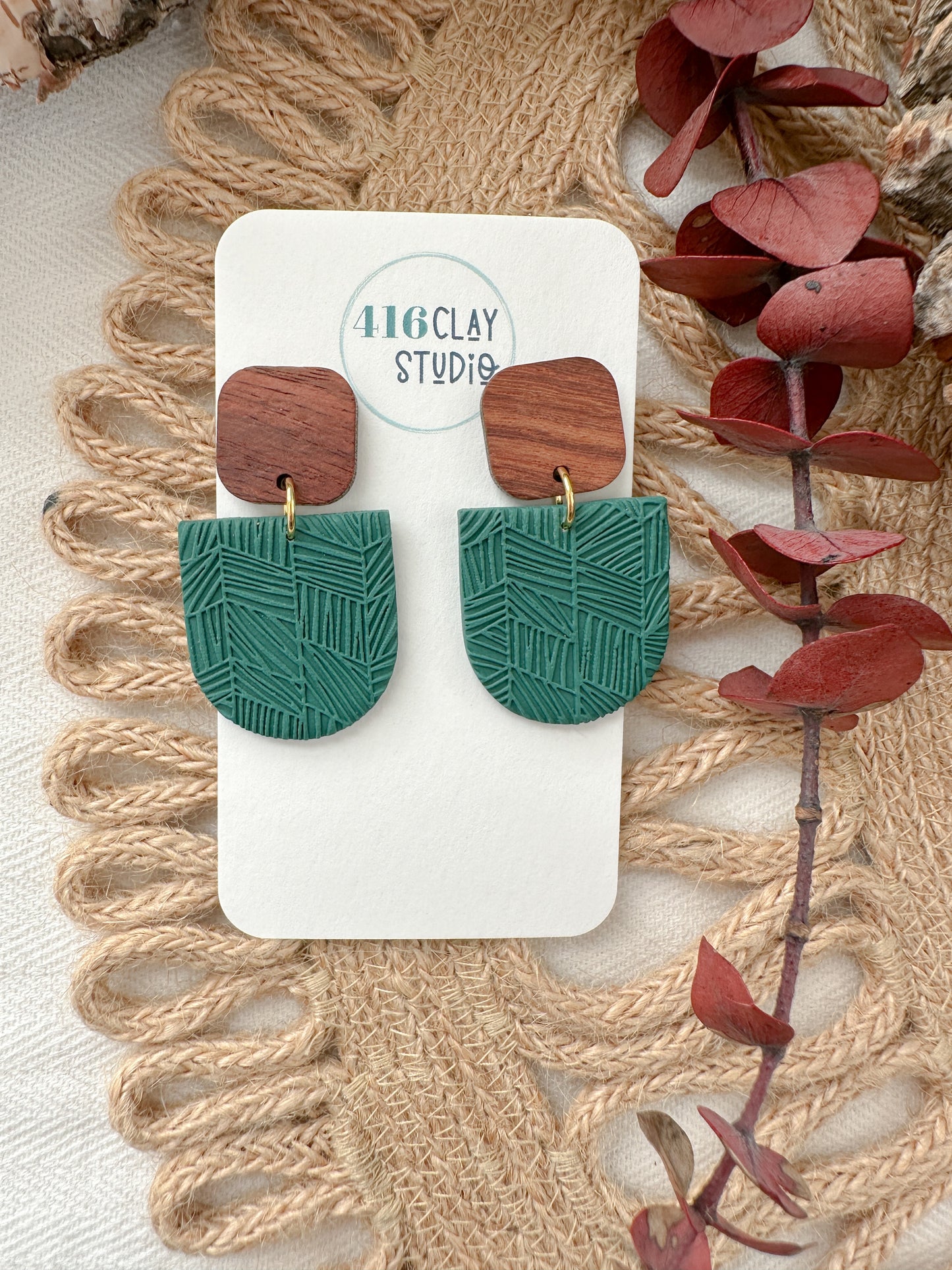 Textured Dangle Earrings (4 color options)