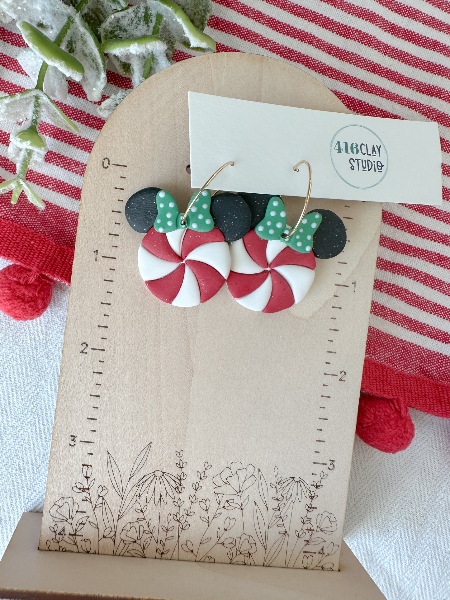 Peppermint Mouse Earrings