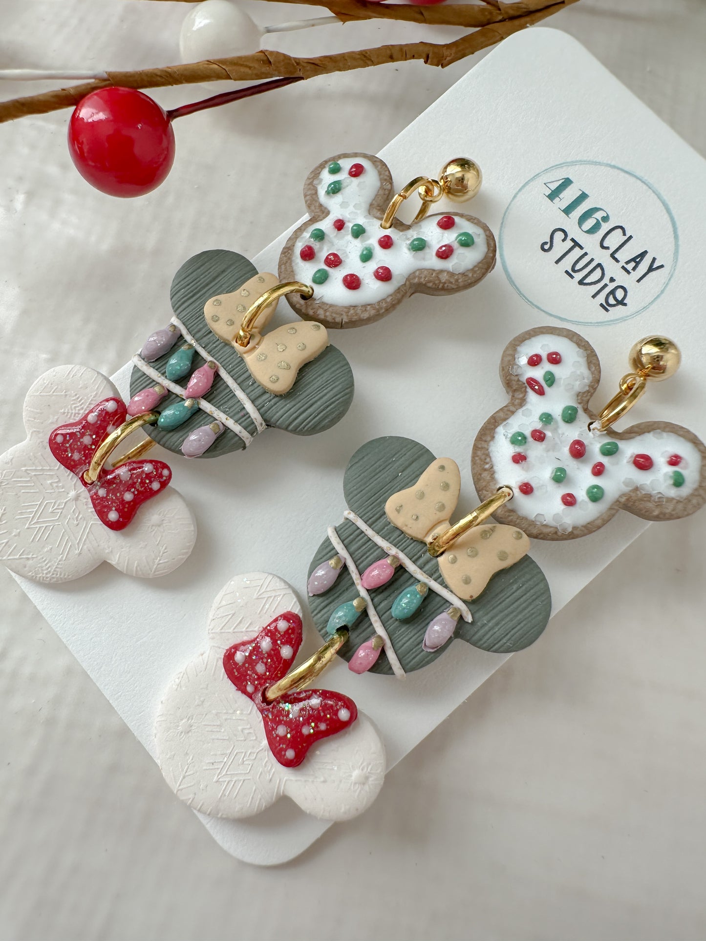Holiday Mouse Magic Earrings