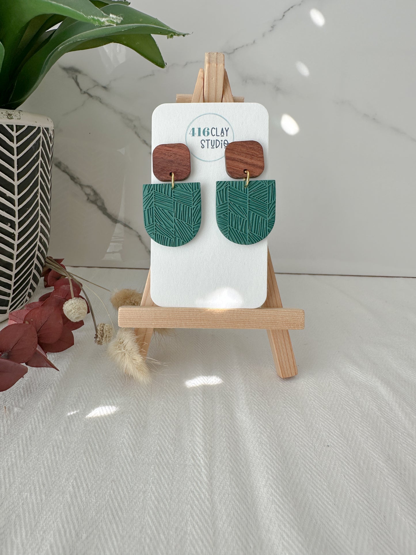 Textured Dangle Earrings (4 color options)