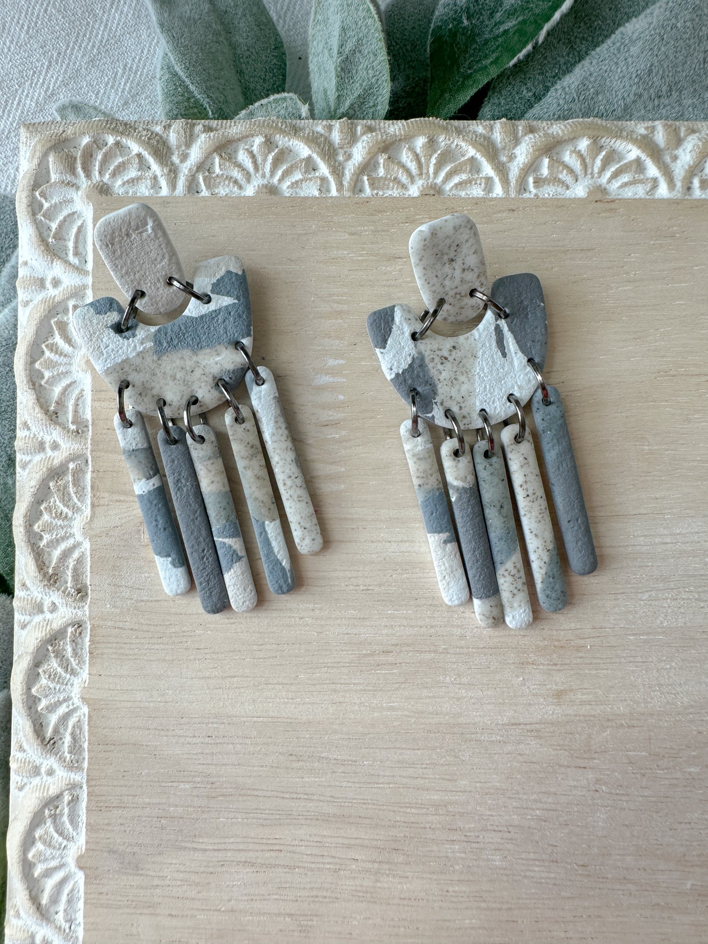 Faux Stone Dangle Earrings