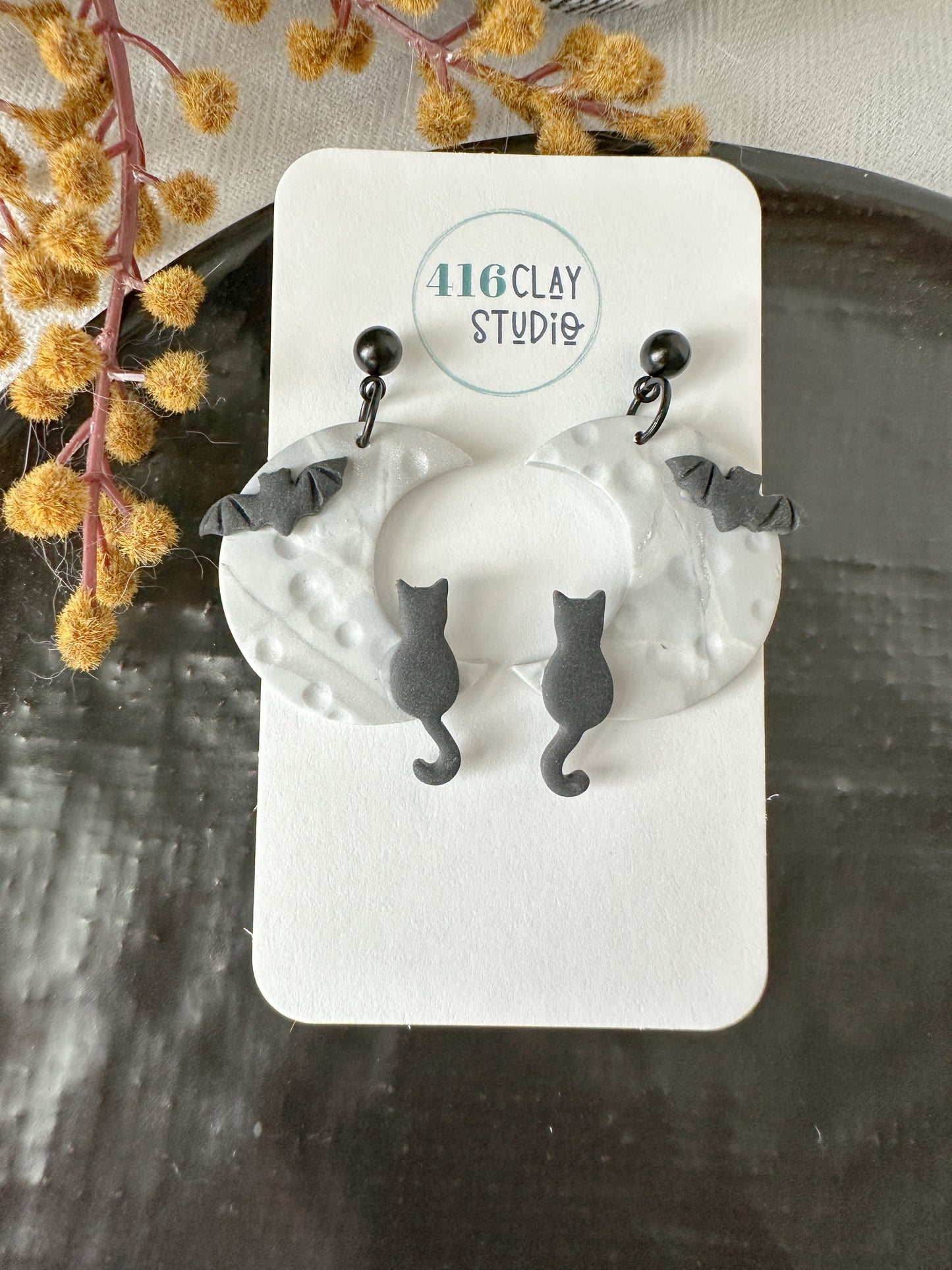 Halloween Night Moon Earrings