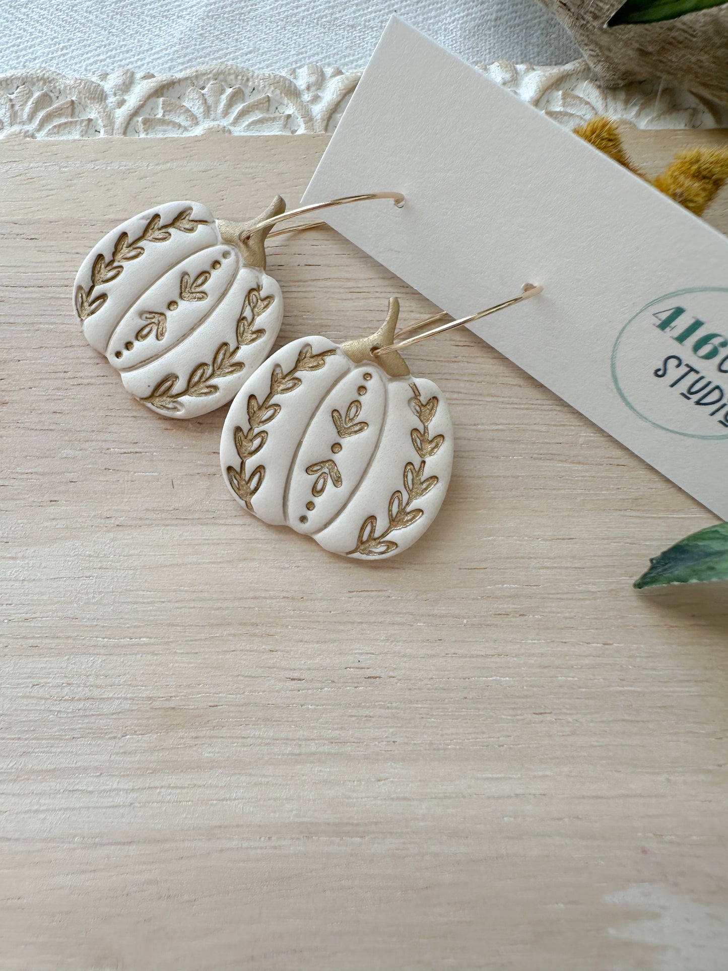 Embossed Pumpkin Hoops