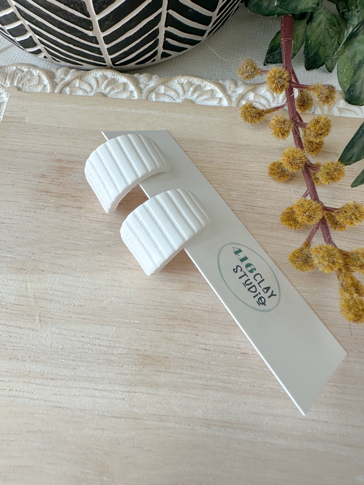 Neutral Huggie Earrings