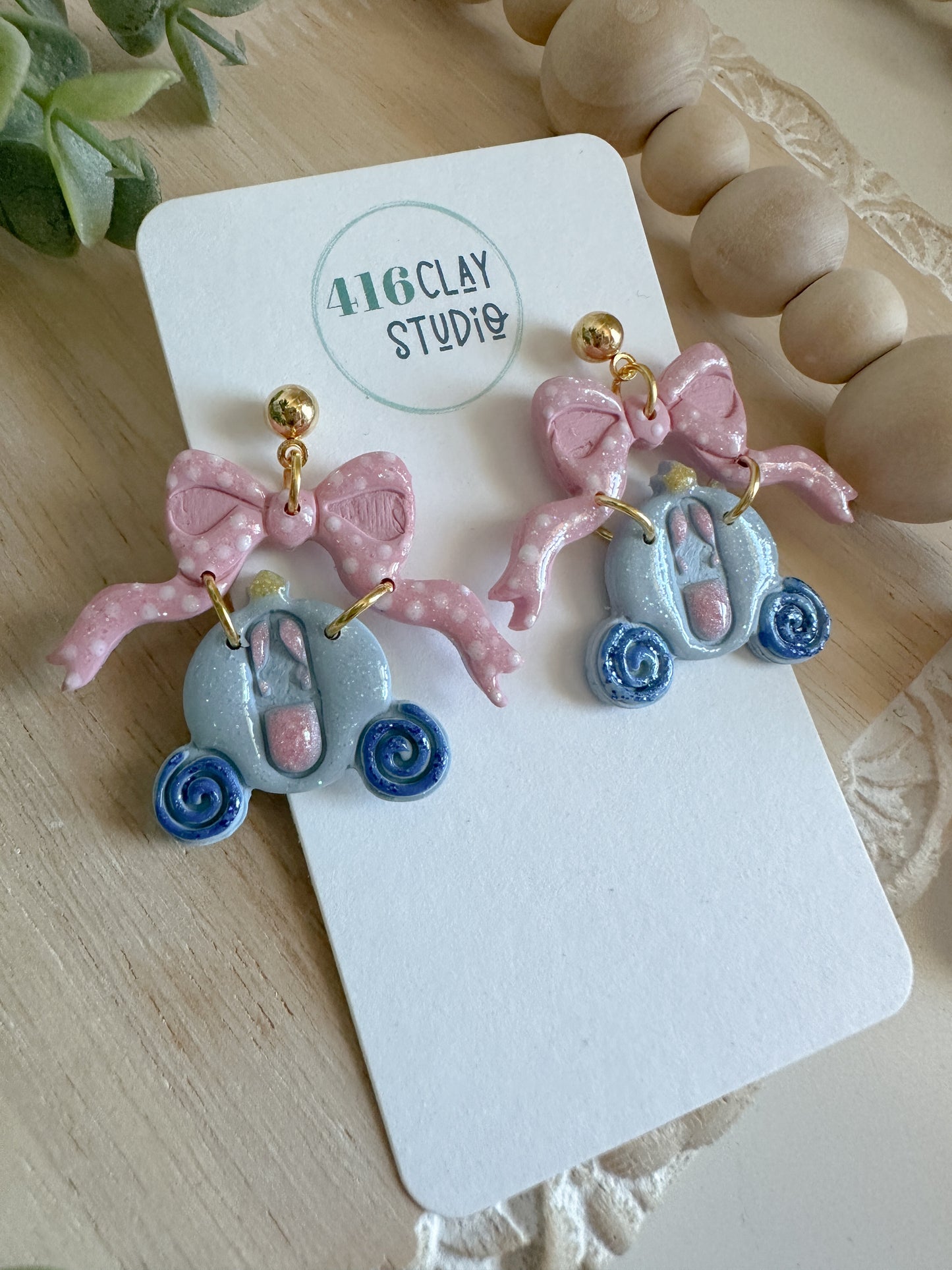 Sparkly Carriage Earrings