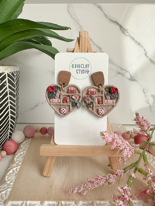 Heart Bookshelf Earrings