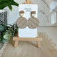 Round Faux Rattan Earrings (two options)