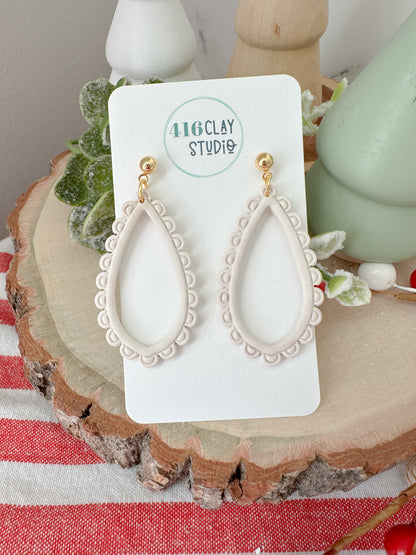 Scalloped Teardrop Earrings