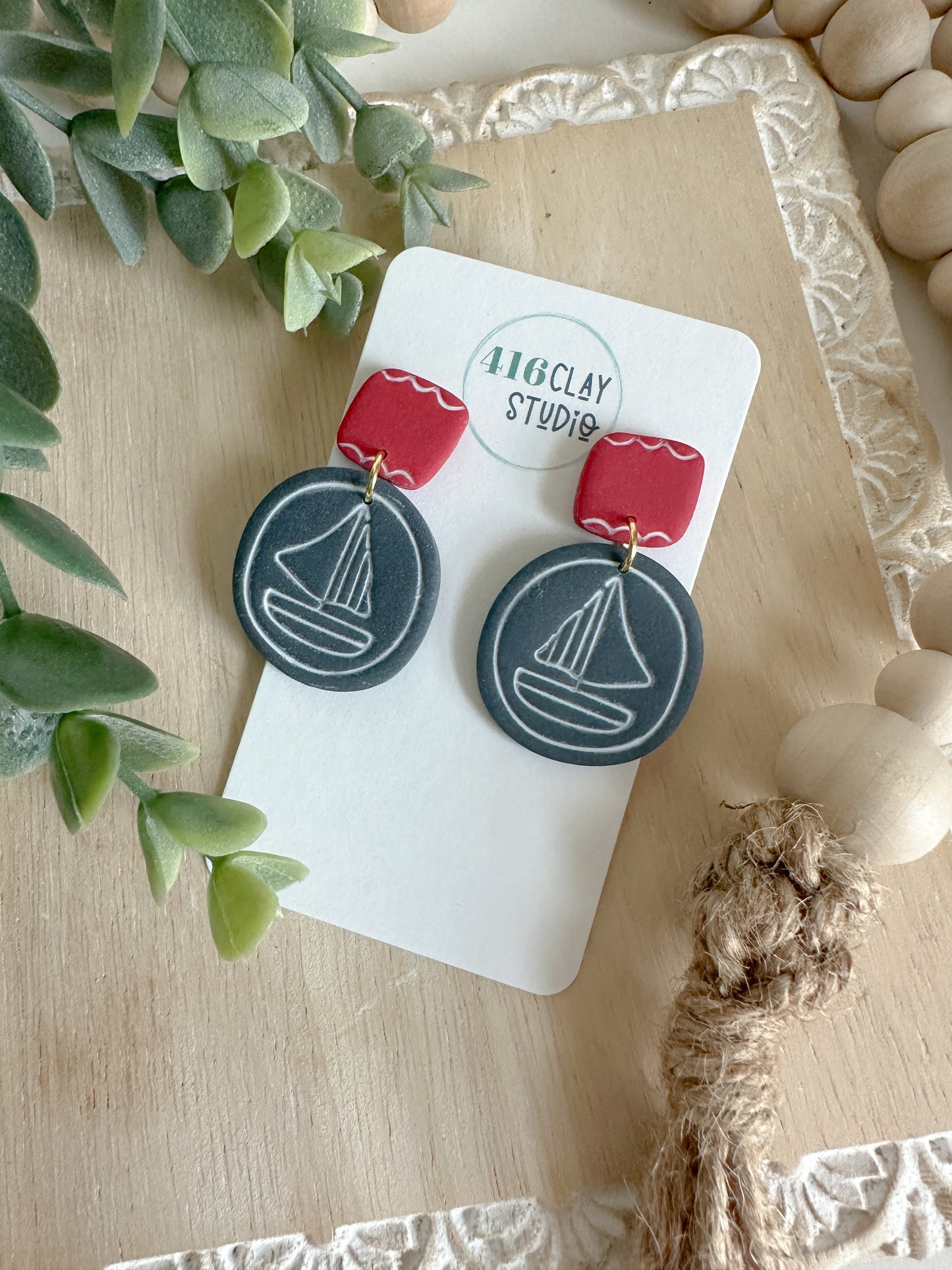 Coastal Sailboat Earrings