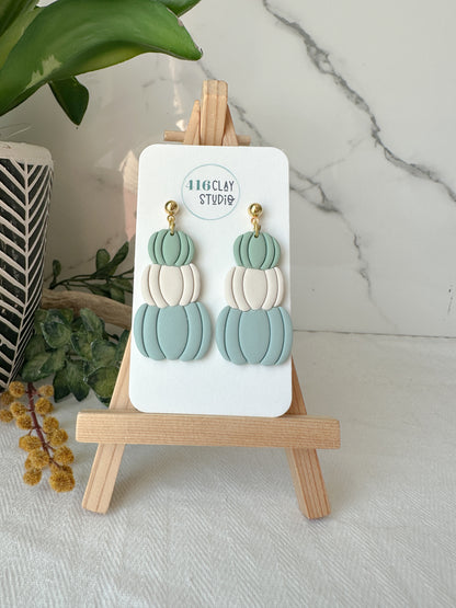 Stacked Pumpkin Earrings (2 color options)