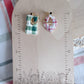 Plaid Christmas Charm Earrings