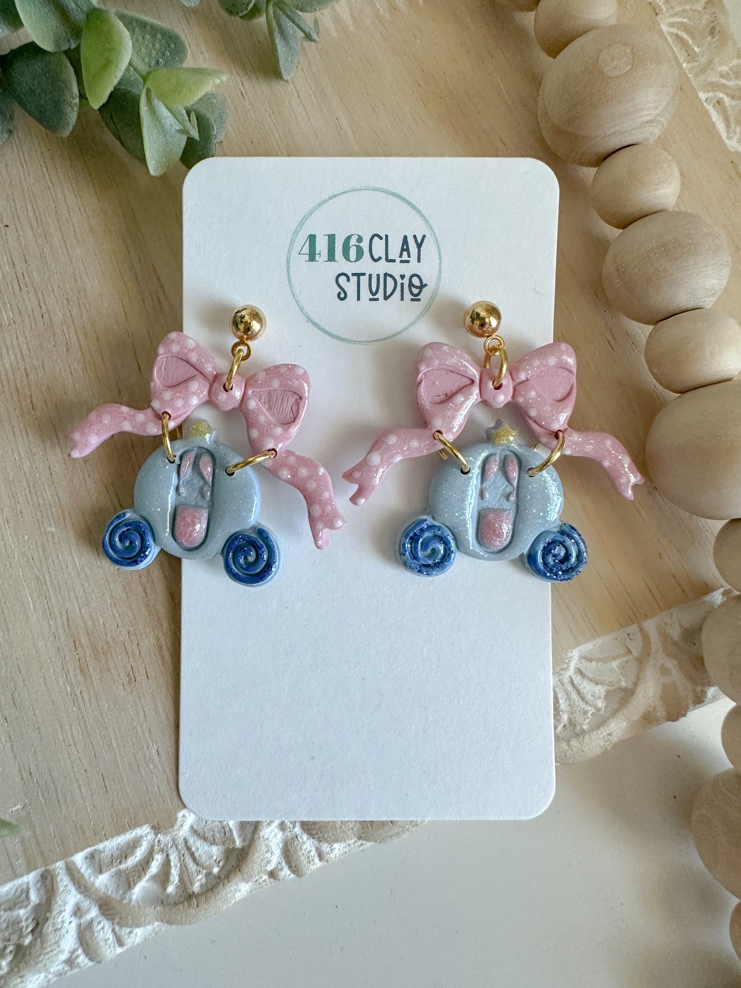 Sparkly Carriage Earrings