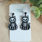 Skeleton Cat Earrings