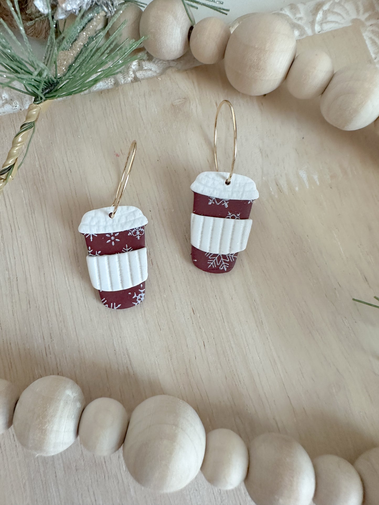 Winter Coffee Earrings