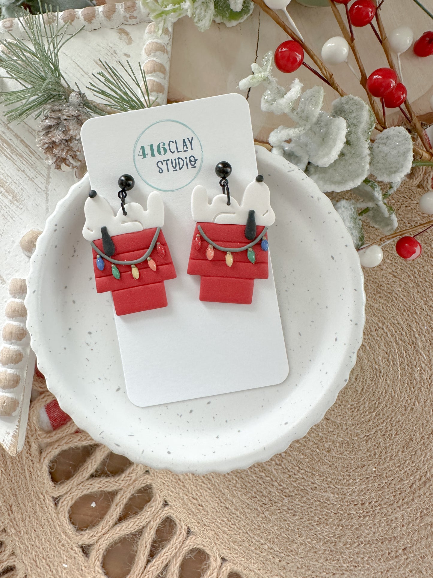 Festive Pup Earrings