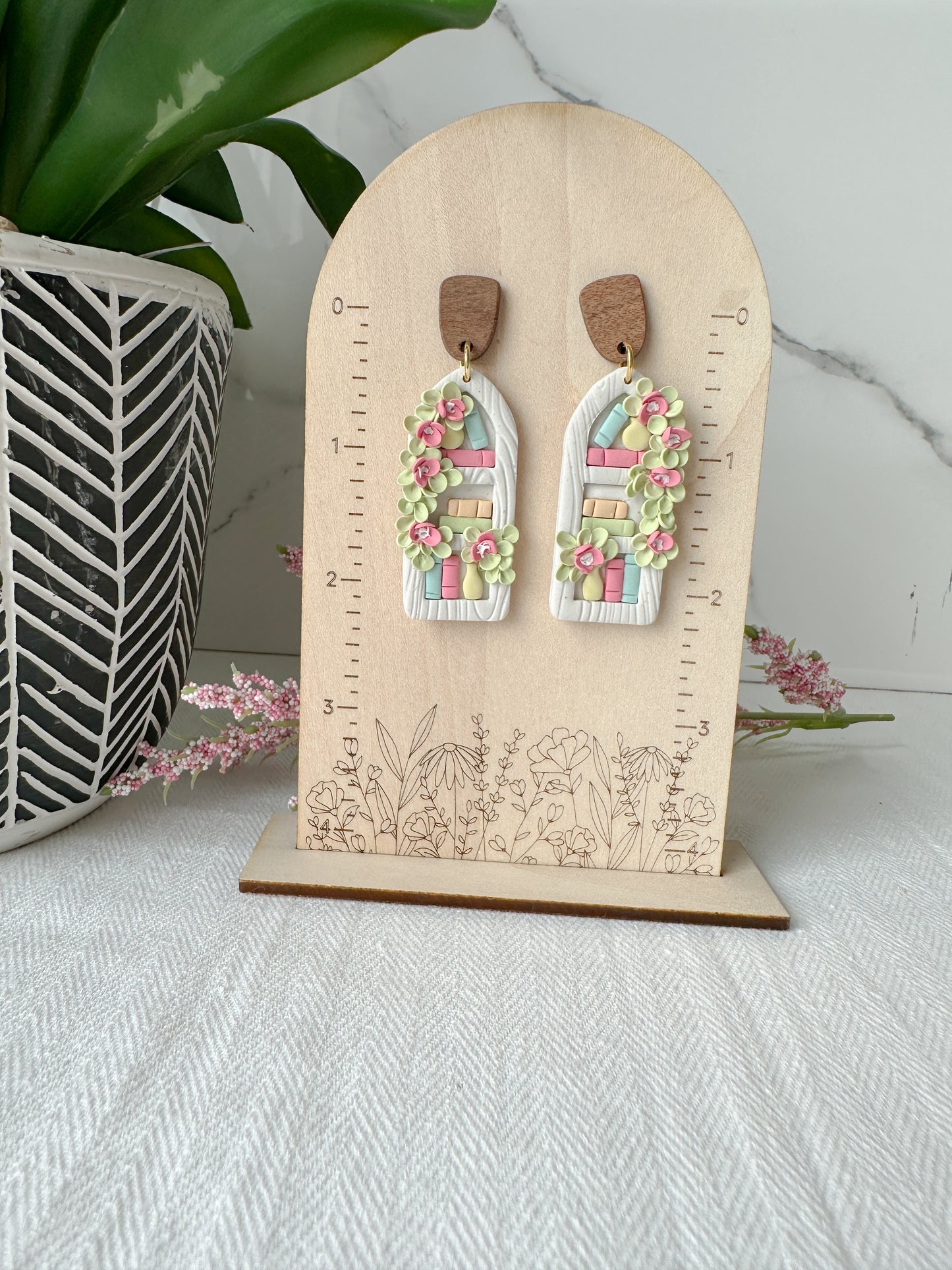 Girly Bookshelf Earrings