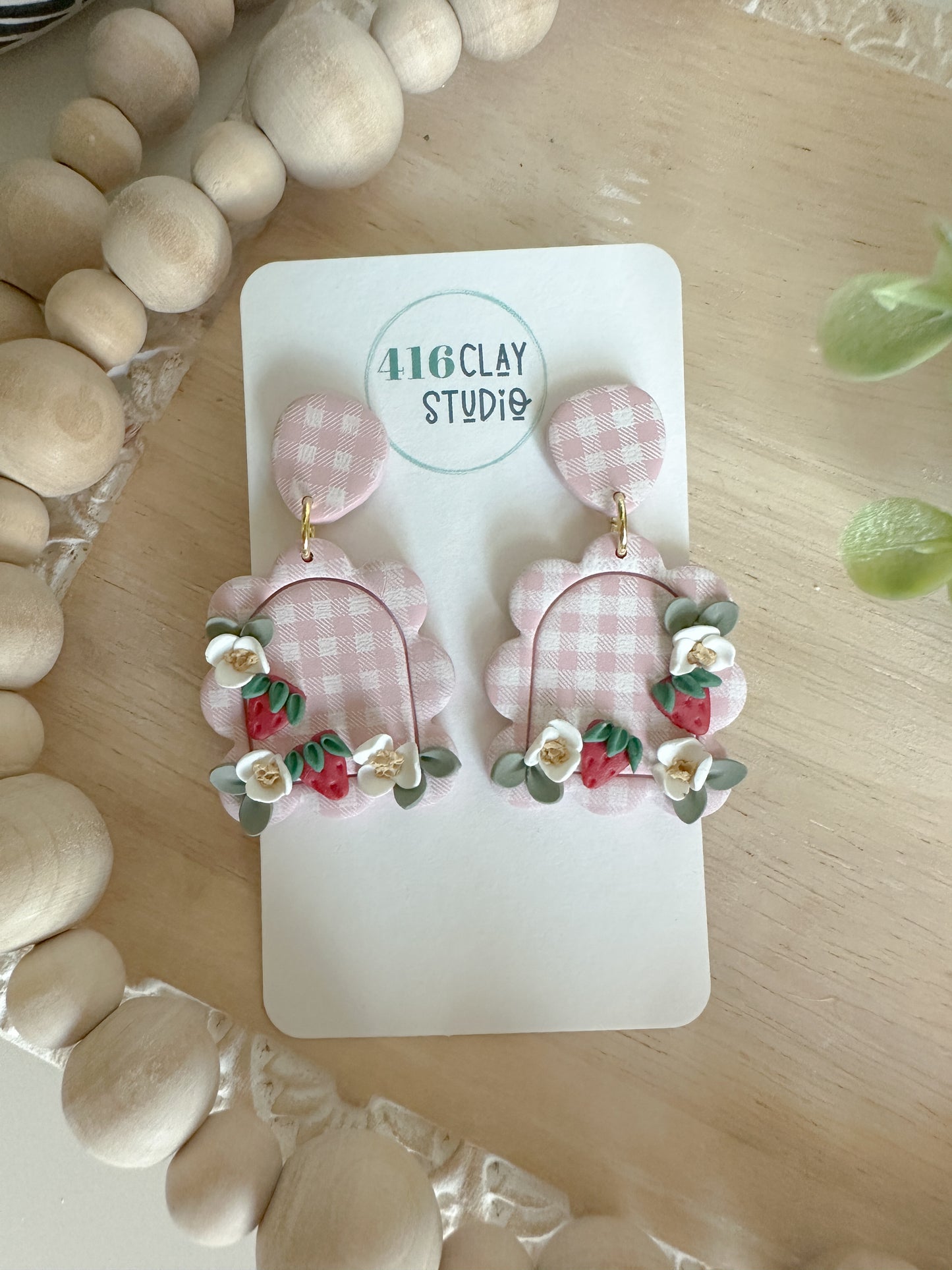 Strawberry Picnic Earrings