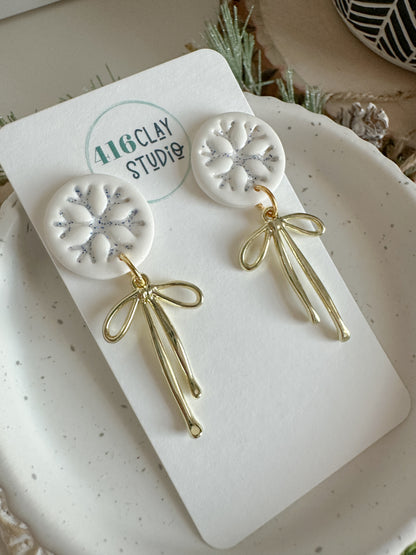 Winter Bow Earrings