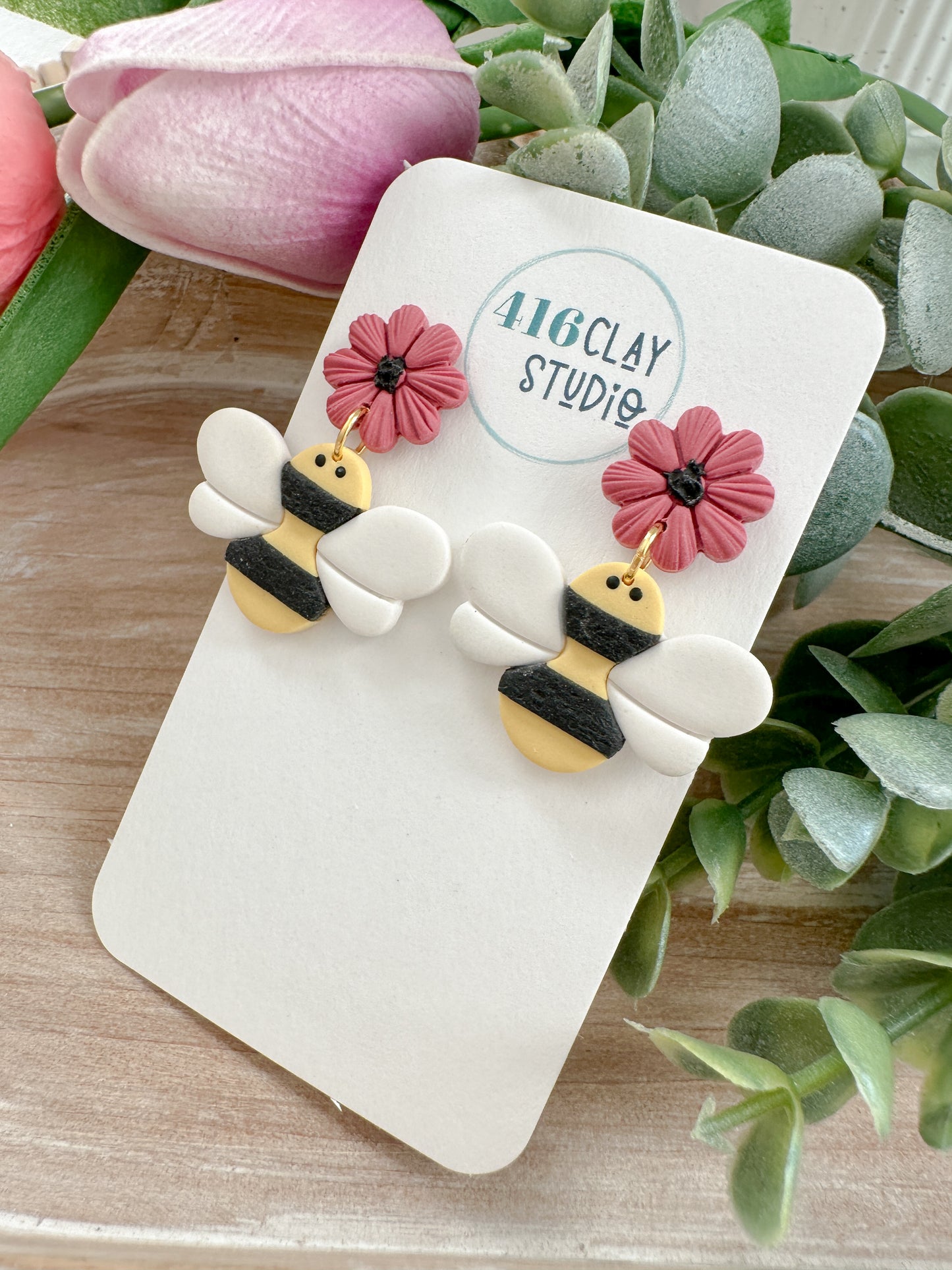 Bumblebee Dangle Earrings