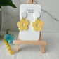 Embossed Flower Earrings (six color options)