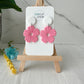 Embossed Flower Earrings (six color options)