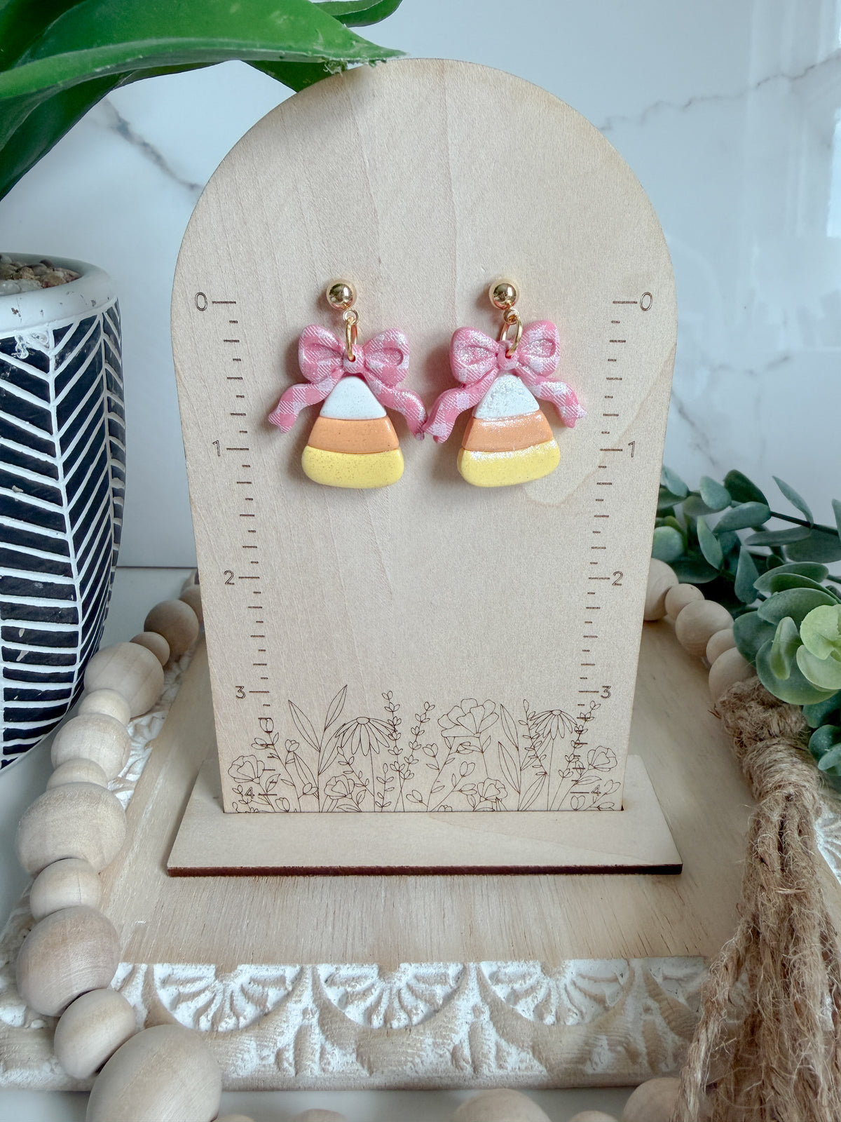 Candy Corn Earrings