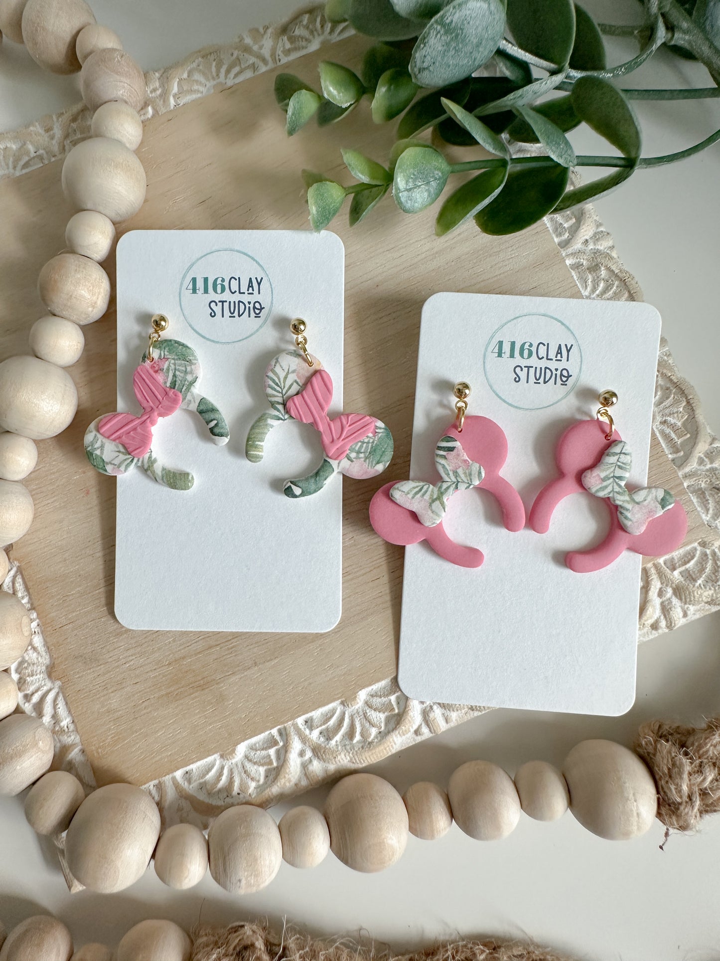 Tropical Mouse Ear Headband Earrings