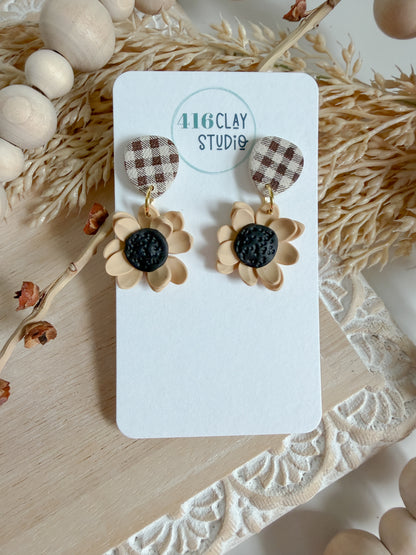 Autumn Flower Dangle Earrings