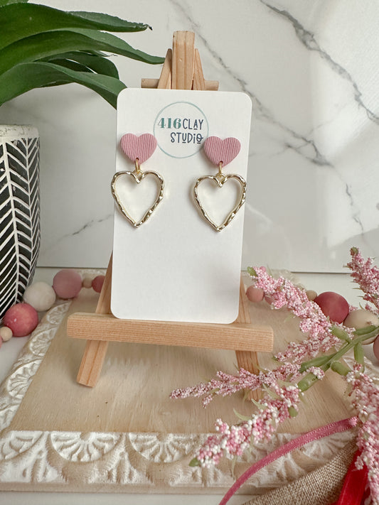 Gold Heart Earrings