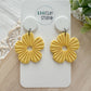 Embossed Flower Earrings (six color options)
