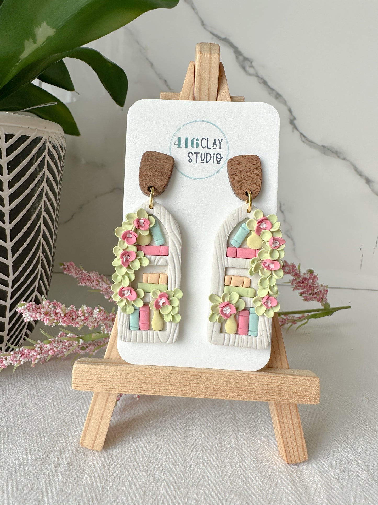 Girly Bookshelf Earrings
