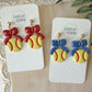 Softball Bow Earrings (multiple color options)