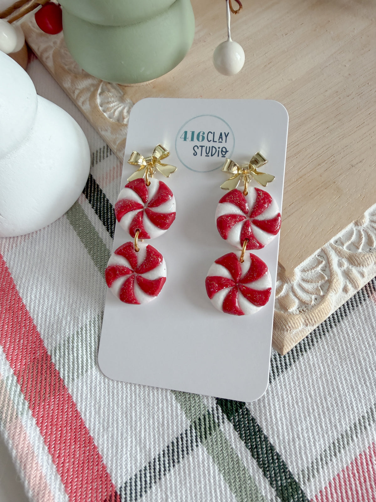 Peppermint Candy Earrings