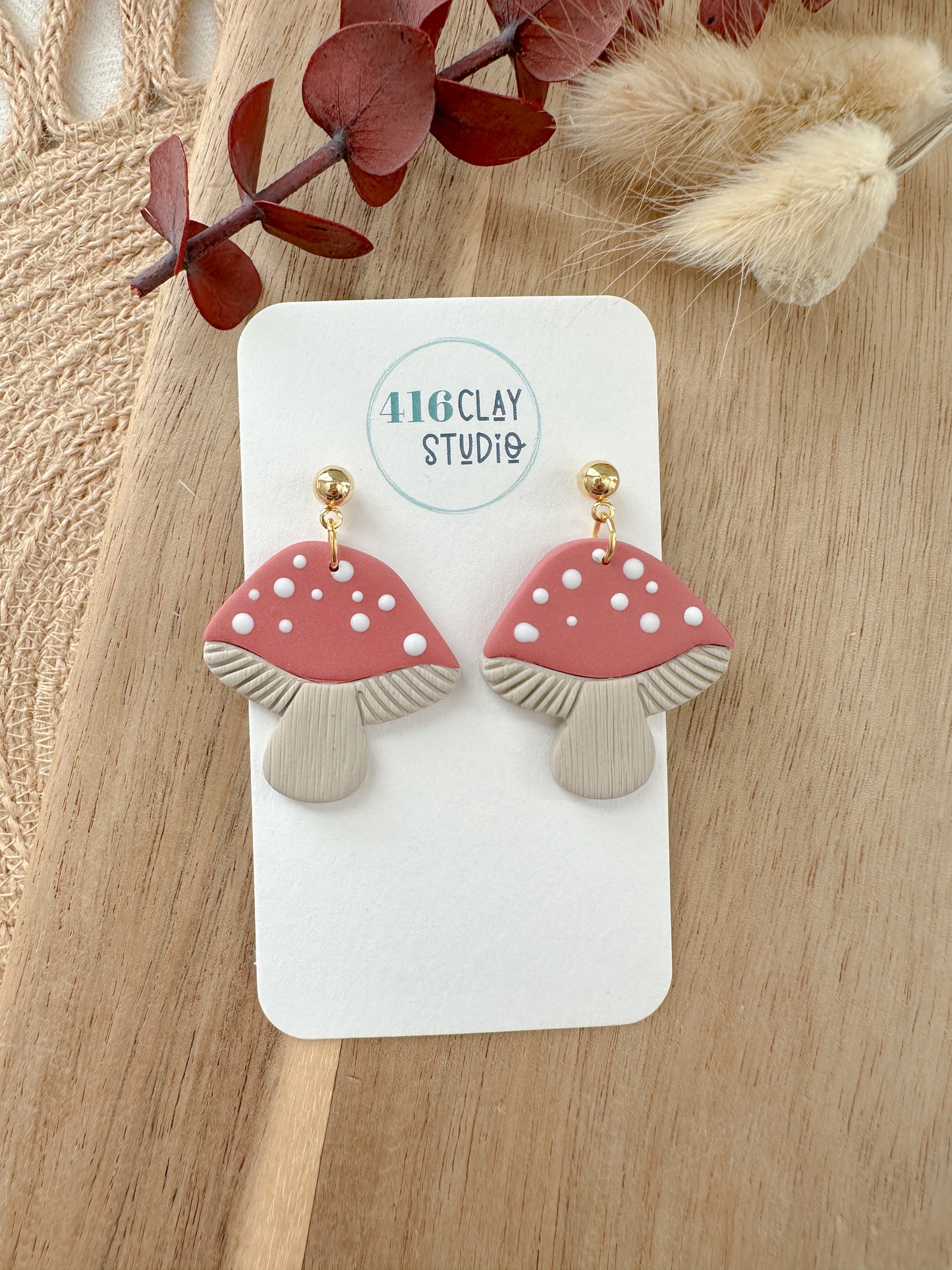 Mushroom Earrings