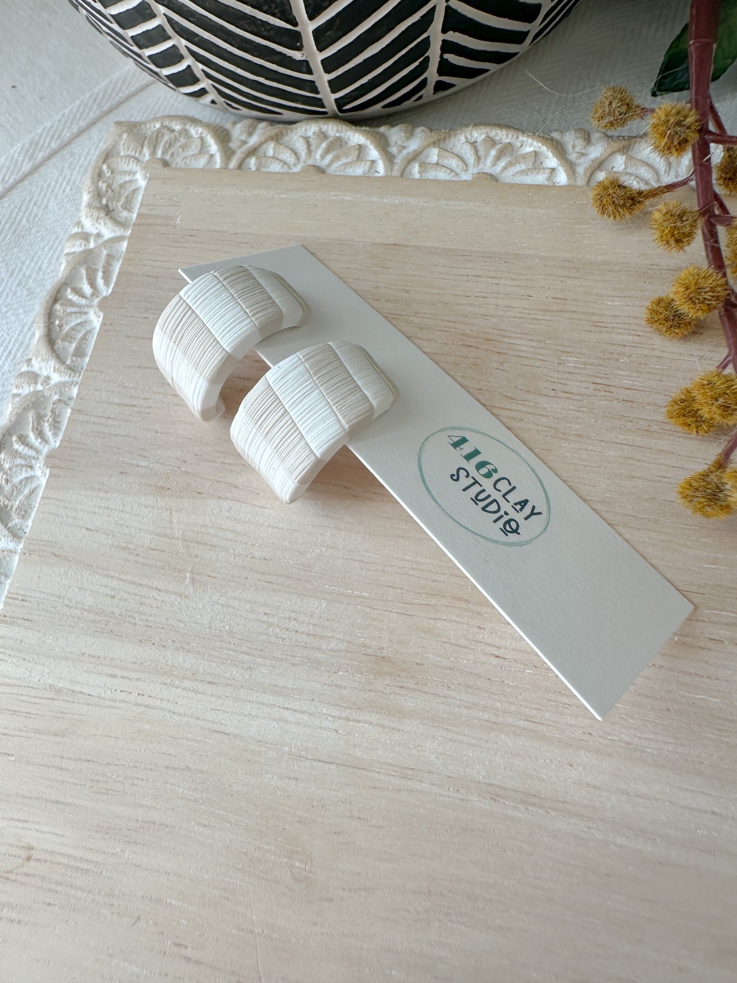 Neutral Huggie Earrings