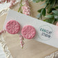 Pastel Embossed Stud Earrings