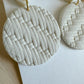 Round Faux Rattan Earrings (two options)