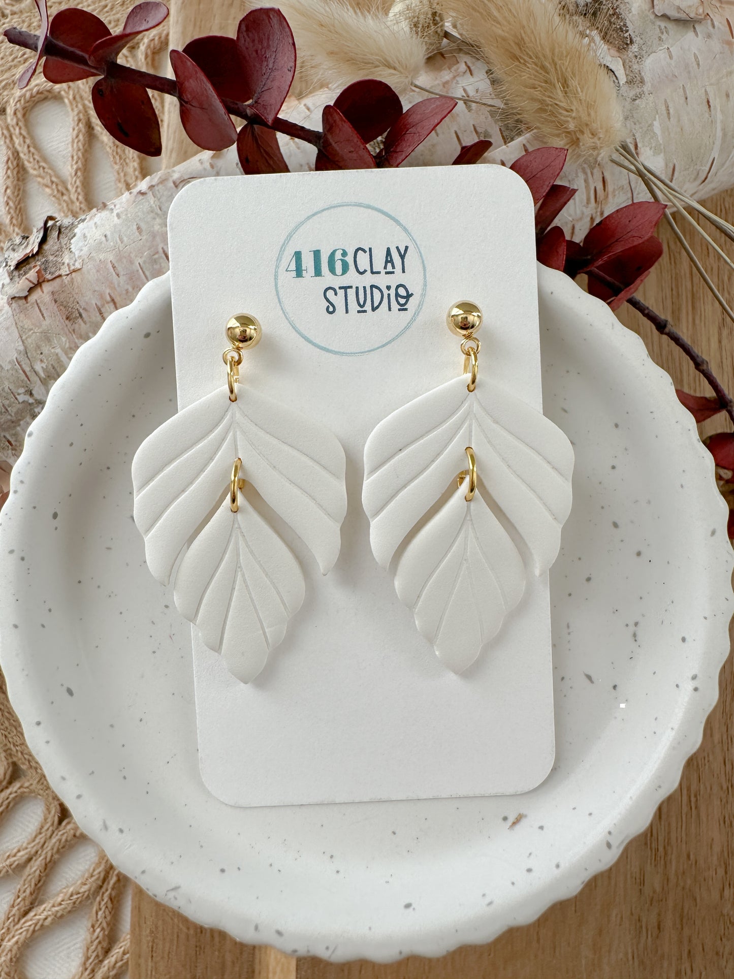 Botanical Dangle Earrings (4 color options)