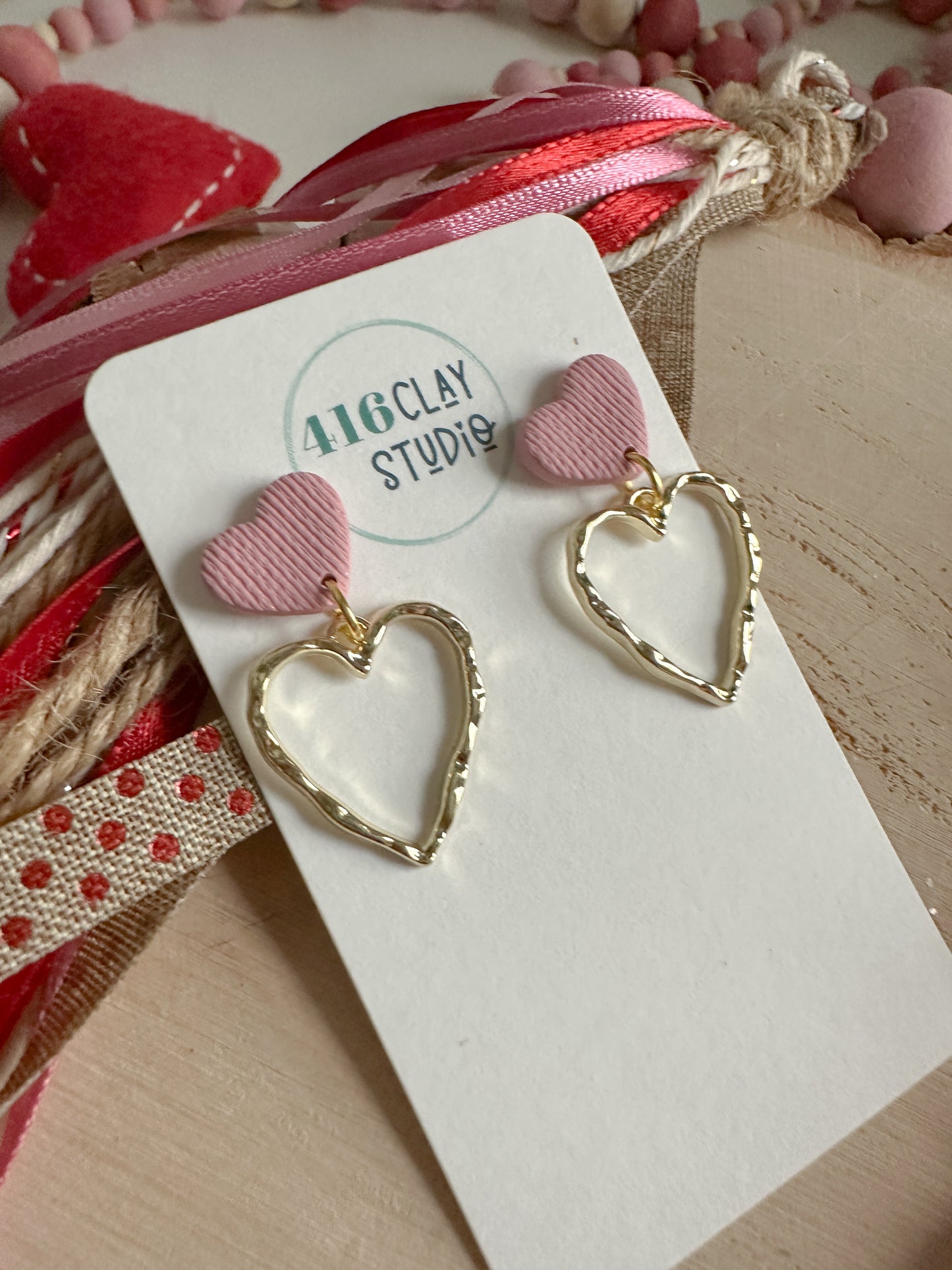 Gold Heart Earrings
