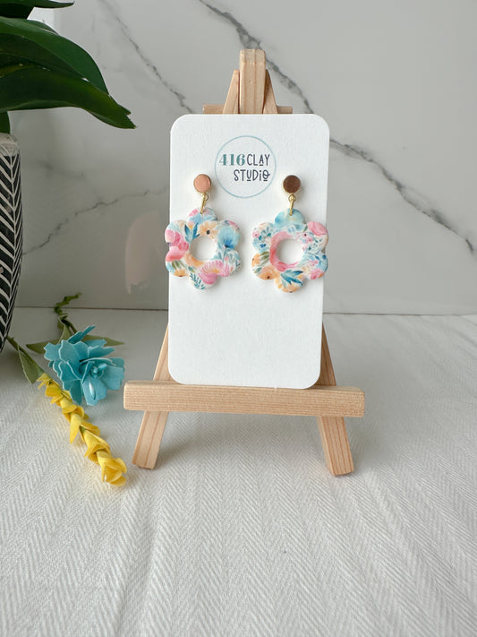 Doughnut Daisy Earrings (two sizes)