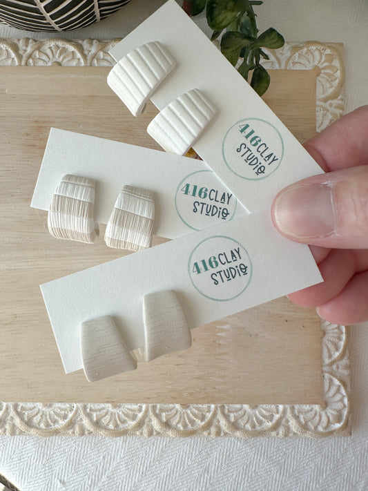 Neutral Huggie Earrings
