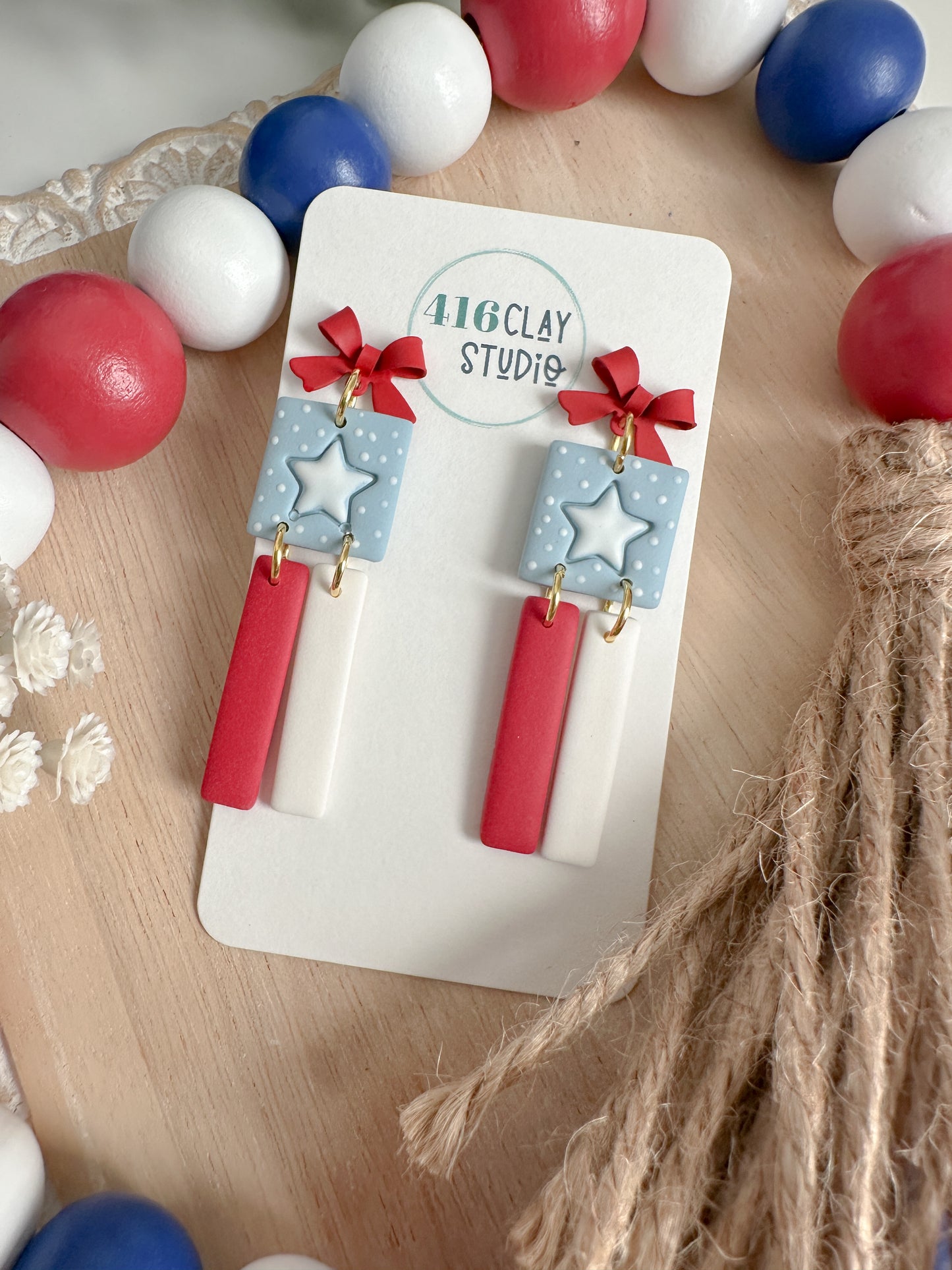 Red, White and Ribbon Flags