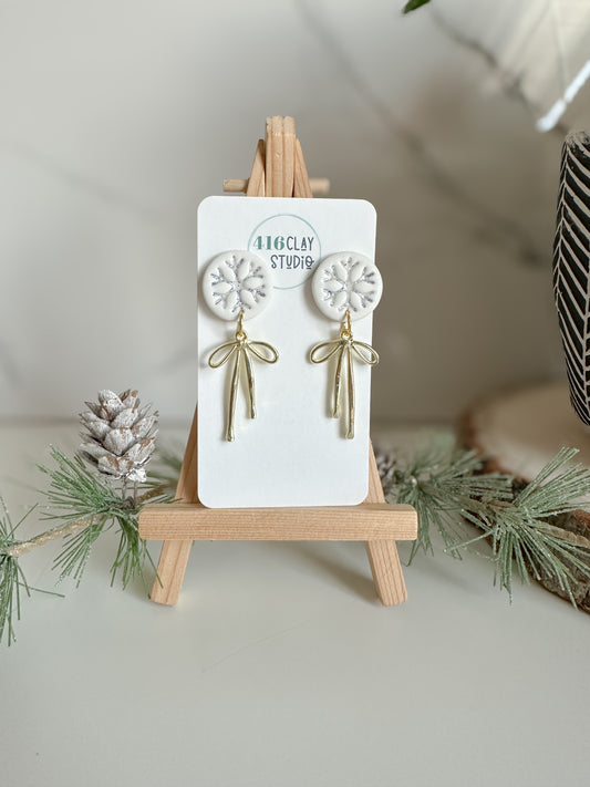Winter Bow Earrings