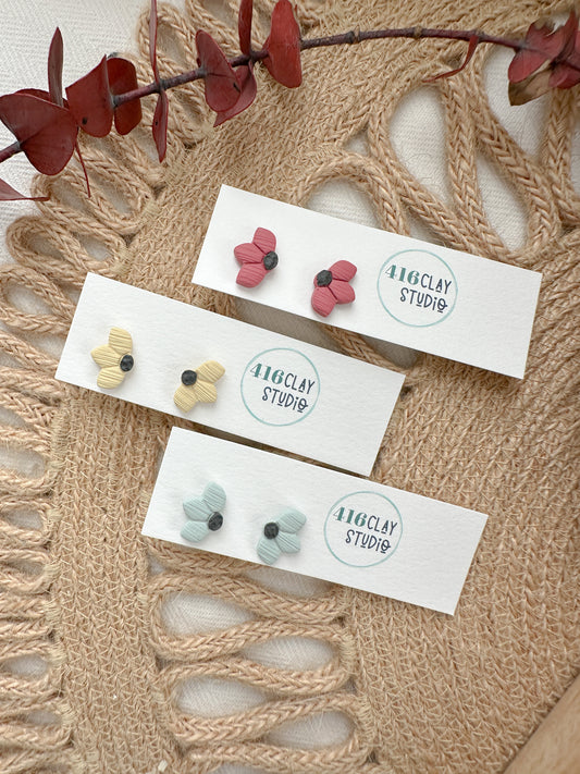 Half Flower Stud Earrings